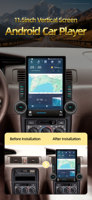 Autoradio Android BQCC 11,5 pouces, Octa Core, WIFI, Carplay, GPS, DSP, 4G, écran LED multicolores, lecteur stéréo pour véhicule, universel