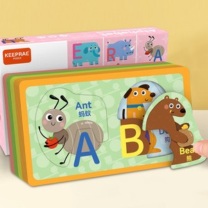 <span class=keywords><strong>Puzzle</strong></span> di Riconoscimento Numerico, Giochi Educativi con Parole su Carta, Divertenti <span class=keywords><strong>Puzzle</strong></span> Cognitivi con Animali e Scatola per Bambini - Product Image 4