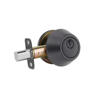 Cerradura de Seguridad de Alta Resistencia de un Solo Cilindro, Acero Inoxidable Negro Mate, Antirrobo, con Llave - Product Image 1