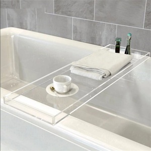 Exclusive <b>Customized</b> Clear Acrylic Bath Tray Display Rack for Hotel Use-Wine Glass Holder - Product Image 6
