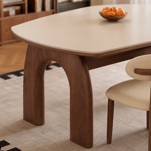 Ensemble de table à manger extensible moderne en pierre frittée avec 6 chaises <span class=keywords><strong>Sirène</strong></span>, mobilier écologique pour la maison, l'école, l'hôtel, la villa - Product Image 3