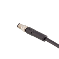 Connecteur de câble moulé droit M5 mâle-femelle 3 ou 4 broches, étanche IP67, non amovible, non blindé
