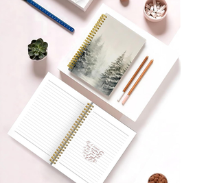 Carnets de notes personnalisés avec logo, série Noël, reliure spirale, couverture en <span class=keywords><strong>papier</strong></span>, journal à double spirale, blocs-notes - Product Image 2