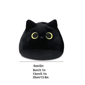 Giocattoli di Peluche a Forma di Gatto Nero all'Ingrosso, Morbidi e Carini, Regalo per Bambini, Decorazione per la Casa, Bambole di Peluche, Cuscini Decorativi - Product Image 5
