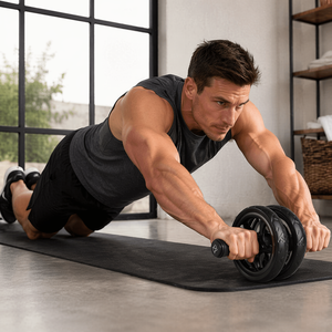 Rueda Abdominal Doble FRS, Silenciosa, Antideslizante, Resistente, Portátil, con Núcleo de Acero Inoxidable, para Ejercicios <span class=keywords><strong>Abdominales</strong></span>, Gimnasio en Casa, Fitness - Product Image 2