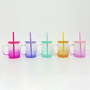 แก้วเยลลี่สีรุ้งใส ขนาด 17 ออนซ์ จากคลังสินค้าสหรัฐอเมริกา สำหรับพิมพ์ลายซับลิเมชั่น แก้วกาแฟ แก้วช็อกโกแลตร้อน แก้วสำหรับแคมป์ปิ้ง พร้อมฝาพลาสติก PP - Product Image 2