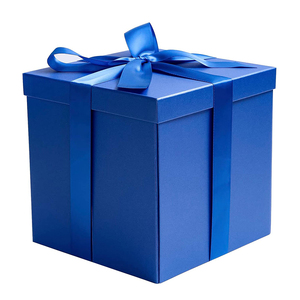 8239 scatole regalo medie pieghevoli in cartone blu reale di alta qualità con nastri per avvolgere i testimoni dello sposo <span class=keywords><strong>bomboniere</strong></span> - Product Image 1