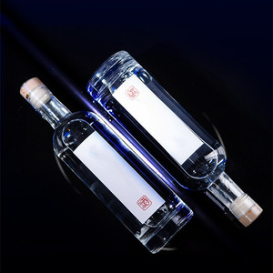 Bouteille en verre de <span class=keywords><strong>cidre</strong></span> créative de 500ml pour vin vodka whisky rhum et <span class=keywords><strong>gin</strong></span> Design élégant de glaçage - Product Image 2
