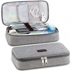 Estuche para lápices de gran capacidad, bolsa de tela Oxford, organizador de papelería, estuche para lápices con cremallera - Product Image 1