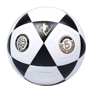 Misura ufficiale 5 fabbrica pallone da calcio formato 4 materiale in pelle personalizzato termicamente legato pallone da calcio