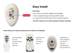 吊扇遥控器和接收器、高质量吊扇遥控开关、通用控制器调速器 - Product Image 6