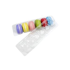 6 khe cắm trong suốt mini nhựa Macaron hiển thị khay dùng một lần vỏ sò bao bì cho bánh và Cookie sử dụng - Product Image 1