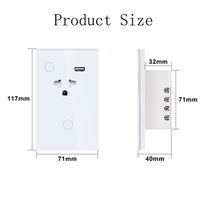 Touchmi nhà thông minh Wifi 1/2gang chuyển đổi + 1 băng đảng Thái Lan Wifi ổ cắm với cổng USB tuya tường điều khiển cảm ứng chuyển đổi - Product Image 6