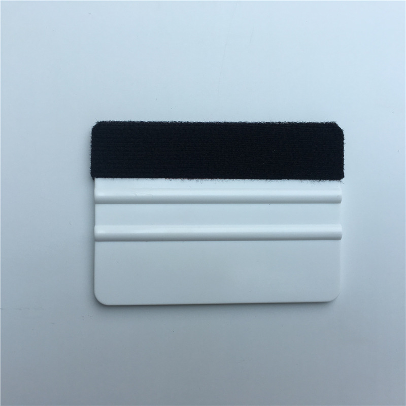 Гибкий белый скребок с логотипом на заказ, виниловый войлочный скребок, инструменты для нанесения на автомобиль