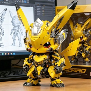 Figura de Acción de Pikachu COS <span class=keywords><strong>Megatron</strong></span>, Robot de PVC, Peluche, Hecho en Japón, <span class=keywords><strong>Juguete</strong></span> de Moda, Producto Terminado - Product Image 1