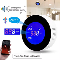 Écran LCD Tuya Wifi Détecteur de fuite de gaz GPL Alarme Détecteur de sécurité incendie App Control Sécurité à domicile