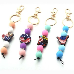 Independence Day USA Theme Creative DIY Keychain and Silicone Luggage Accessories Lock Bag Essentials