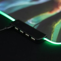 Tapis de Souris Gaming Anime LED RGB Grand Format Personnalisable en Caoutchouc Naturel Carré 15W Résolution Multicolore en Gros en Stock