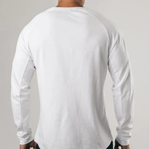 เสื้อเชิ้ตเฮนลีย์วินเทจ แขนยาว สีพื้น สำหรับเล่นกีฬา ออกกำลังกาย เนื้อผ้าฝ้ายแท้ ยืดหยุ่น บางเบา คอกลม แห้งเร็ว - Product Image 3