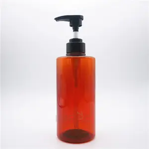 ענבר שטוח כתף צילינדר אמבטיה שמפו בקבוק 500ml פלסטיק משאבת מרסס
