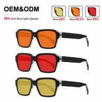 Lunettes de sommeil biohacking faites à la main avec verres rouges/ambre |   Écologique |   Soutien du rythme circadien à base de mélatonine |   Montures en bio-acétate