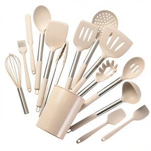 Offre Spéciale : Ensemble d'ustensiles de cuisine multifonctionnels en acier inoxydable et silicone de qualité alimentaire, 15 pièces - Product Image 1