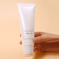 OEM Éponge Applicateur Tube Emballage En Gros Masque Visage Logo Personnalisé HDPE Tube Avec Éponge De Massage Cosmétique Squeeze Tube