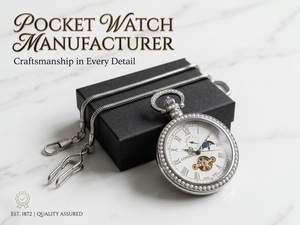 Reloj de Bolsillo Mecánico con Diseño de Fase Lunar y Perla, Movimiento Digital, Sin Resistencia al Agua, Venta al Por Mayor OEM - Product Image 2