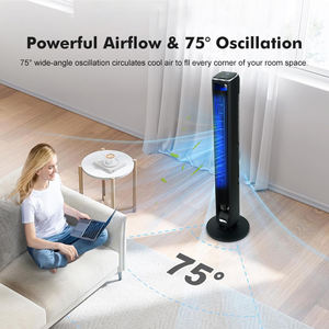 カスタマイズ可能な家庭用扇風機 42インチ LCDディスプレイ搭載 ブレードレス エアクーリングタワーファン - Product Image 2