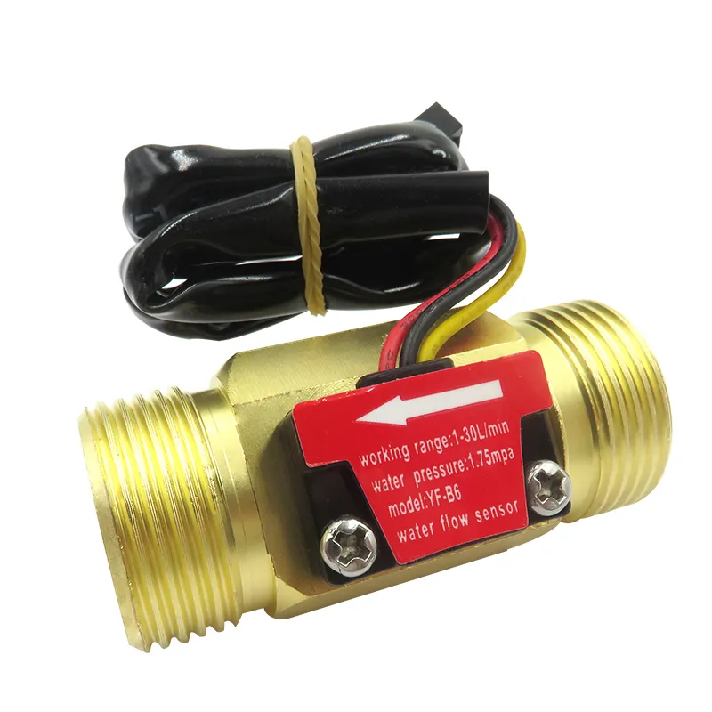 YF-B10 Cảm Biến Lưu Lượng Nước DC 5-15V Công Tắc Cảm Biến Hall Máy Đo Lưu Lượng Cảm Biến Lưu Lượng Nước Đồng Hồ Đo Lưu Lượng Kế Công Nghiệp Bằng Đồng DN25