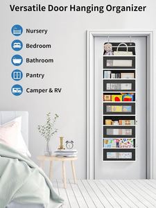 Fabric Hanging Storage Bag Behind Doors Nursery Hanging Organizer and Baby Diaper Caddy Over the Door Organizer for Bedroom - Product Image 3