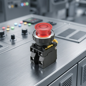<b>Push</b> <b>Button</b> <b>Switch</b> 22mm Round Head Red LED Full Illuminated 1NO 250VAC 10A Screw Terminal Industrial Control - Product Image 2