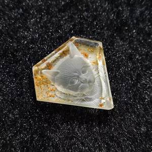 Bling Fancy Lucency Gemstone Frosted Natural Quartz Animal Cat Piedra tallada interna Piedra preciosa suelta para coleccionable - Product Image 2