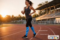 Chaussettes de sport unisexes à compression, chaussettes d'hiver épaisses en nylon tricoté, soutien des jambes, anti-friction, chaussettes de sport d'extérieur