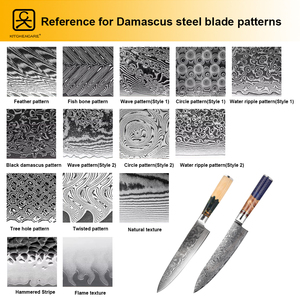 KITCHENCARE 2026 Nuevos Productos Cuchillos de <span class=keywords><strong>Cocina</strong></span> de Acero Damasco Vg10 Cuchillo de Chef Damasco - Product Image 3