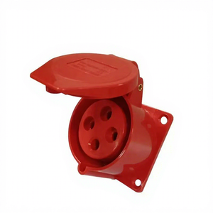 จอร์แดน JD-314/JD-324 4P 16A 32A IP44ฟลัช400V เต้ารับติดผนังสีแดงปกปิดไว้3P + PE - Product Image 1