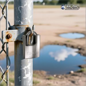 Cadenas de sécurité en acier inoxydable poli durable MOK avec clé maîtresse - Anti-vol et étanche pour les marchés américains - Product Image 6
