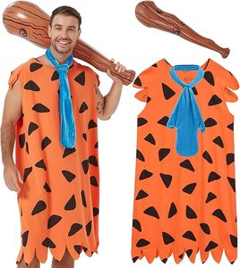 Costume d'<span class=keywords><strong>homme</strong></span> <span class=keywords><strong>des</strong></span> <span class=keywords><strong>cavernes</strong></span> pour <span class=keywords><strong>homme</strong></span> avec chauve-souris gonflable et cravate-tenues d'Halloween simples et amusantes pour Halloween Cosplay - Product Image 2