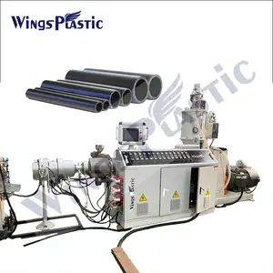 PLC Control Plastic 20-110mm PE HDPE PEEK MPP PPR Pipe Extrusion Production Line water pipe tube making machine