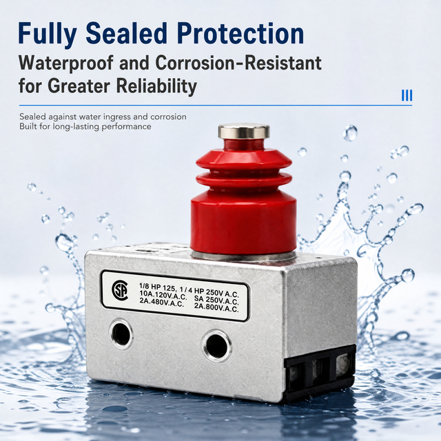 4BR Plunger Micro Switch SPDT 10A 250VAC, Industrial Limit Switch for Injection Molding Machine Ejector Pin Position Detection