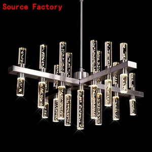 Lustre industriel moderne en acrylique LED à branches, luminaires suspendus DIY pour salon - Product Image 4