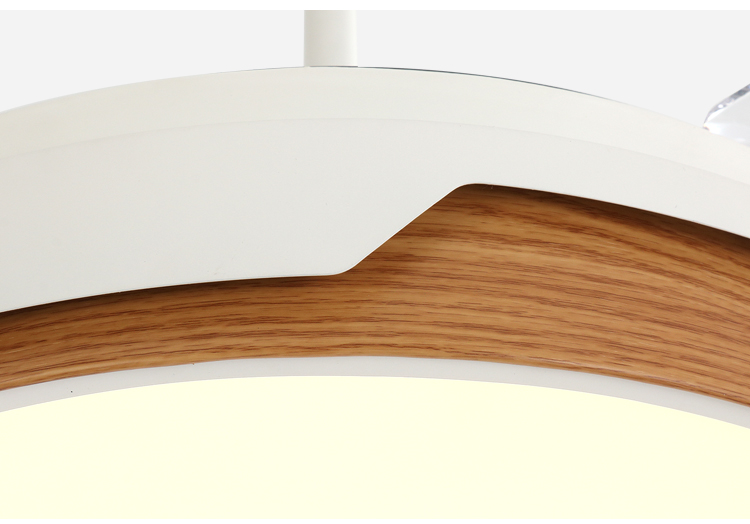 Breezelux modern Three Color Changing 42 Inch Led Light Chandelier Ceiling Fan Light For Restaurant
