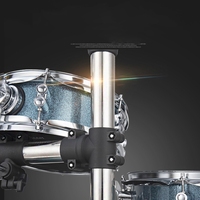 Batterie de percussions acoustique jazz professionnelle double face silencieuse portable de type OEM neuve avec 5 tambours et 3 cymbales pour adultes