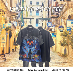 Gothic <b>Skull</b> Print Men's Short Sleeve O-Neck Cotton <b>T</b>-<b>Shirt</b> Regular Fit Streetwear Tee with Pattern Design - Product Image 2