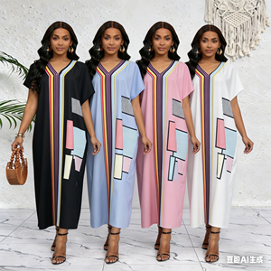 Robe Chemise Imprimée Mi-longue Décontractée Antistatique Nouvelle Collection Automne 2026 pour l'Europe et les États-Unis, Style Contraste Tendance - Product Image 3