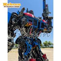 Metal Dev 6ft Dış Mekan Bum-Blebee Heykeli Gerçek Boyutta Gerçekçi Cosplay Robot Heykeli Büyük Optimus Prime Transformer Heykeli