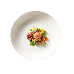 Assiette Creuse Moderne en Porcelaine Fine Blanche, Compatible Micro-ondes, Motif Uni, <span class=keywords><strong>Vaisselle</strong></span> Haut de Gamme, Nouveauté 2025 - Product Image 4