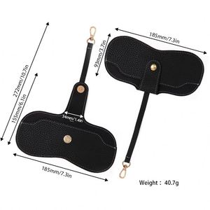 Snap Button Closure Eyeglasses Pouch Leather Sunglasses <b>Case</b> Packaging Storage Ideal Gift <b>for</b> <b>Glasses</b> Wearers & Fashion Lovers - Product Image 4