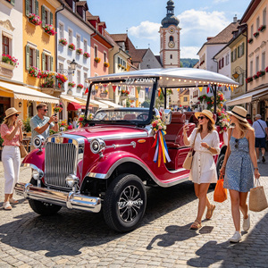 Voiture électrique rétro ZOWN à faible bruit, excellente absorption des chocs, idéale pour les parcs, les zones touristiques et les excursions commerciales. - Product Image 1