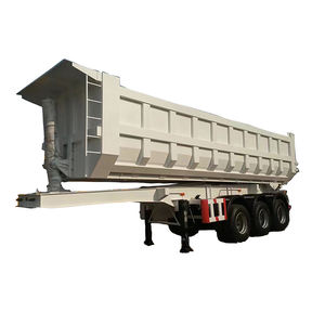 Nouveau camion <span class=keywords><strong>semi</strong></span>-<span class=keywords><strong>remorque</strong></span> arrière à benne basculante à 3 4 essieux 50 tonnes <span class=keywords><strong>remorque</strong></span> de camion à benne basculante arrière avec bâche - Product Image 3